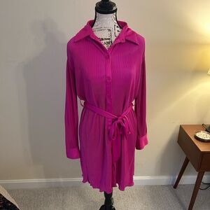 Sincerely Jules Fuchsia Belted Dress